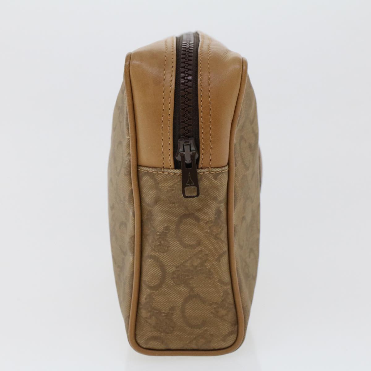 Luxury CELINE C Macadam Canvas Clutch Bag Beige 5459
