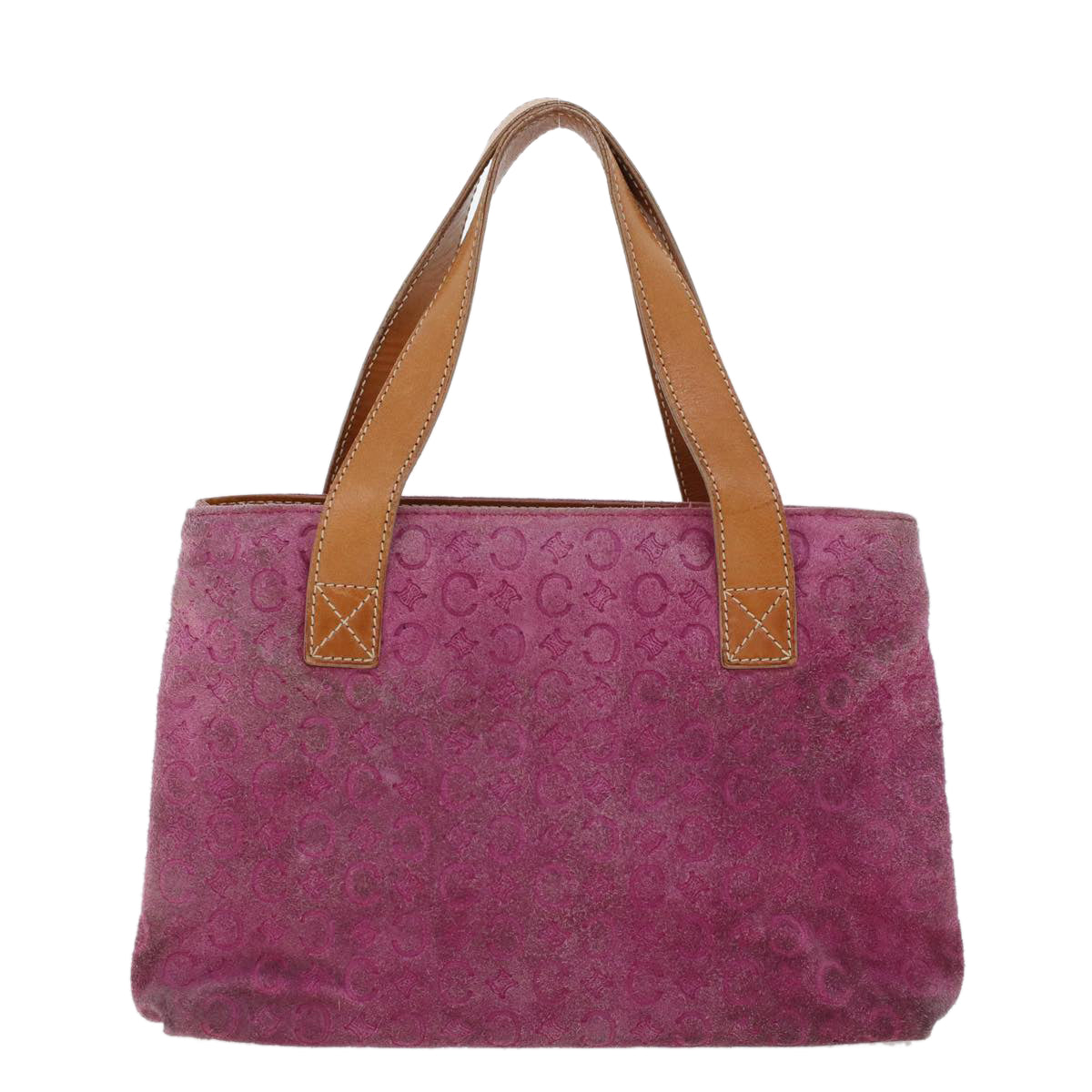 Luxury CELINE C Macadam Canvas Hand Bag Pink 5460