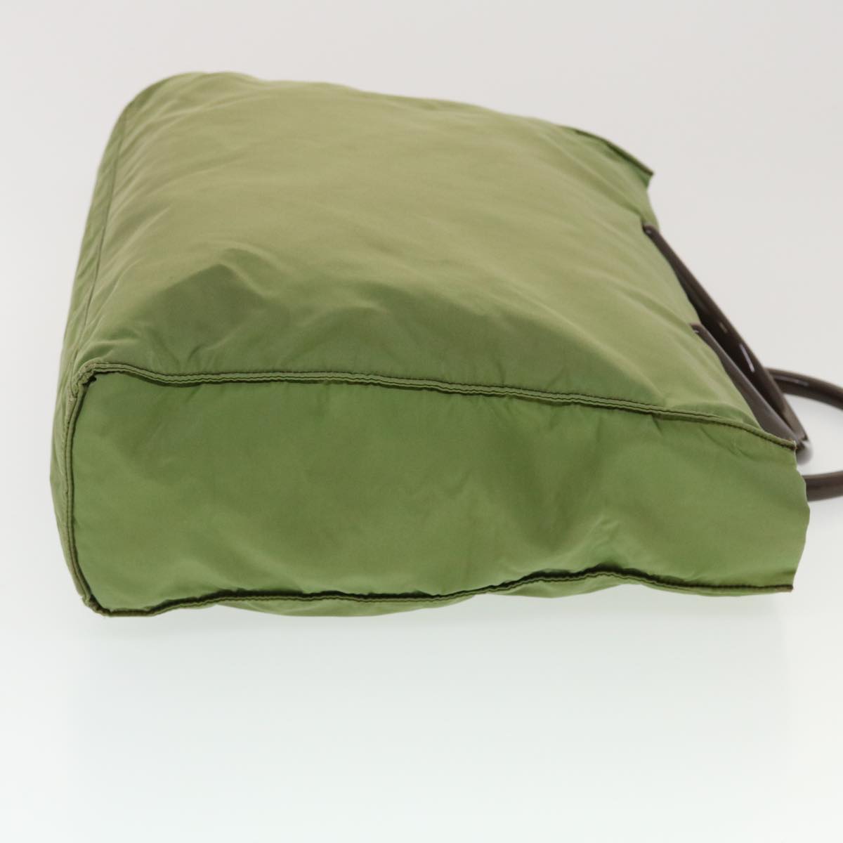 Prada Hand Bag Nylon Canvas 2Set Green Beige