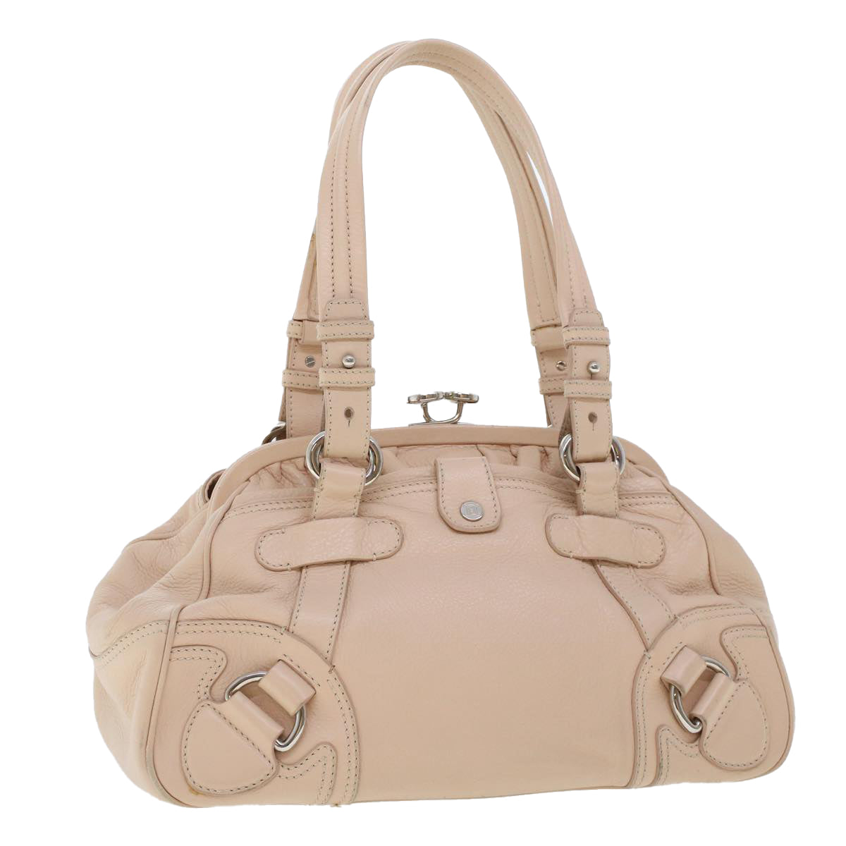 Luxury CELINE Shoulder Bag Leather Pink 5788