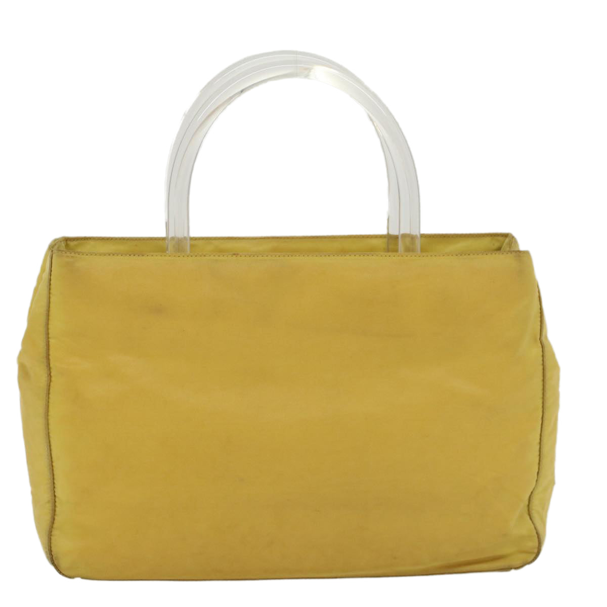 Prada Hand Bag Nylon Yellow