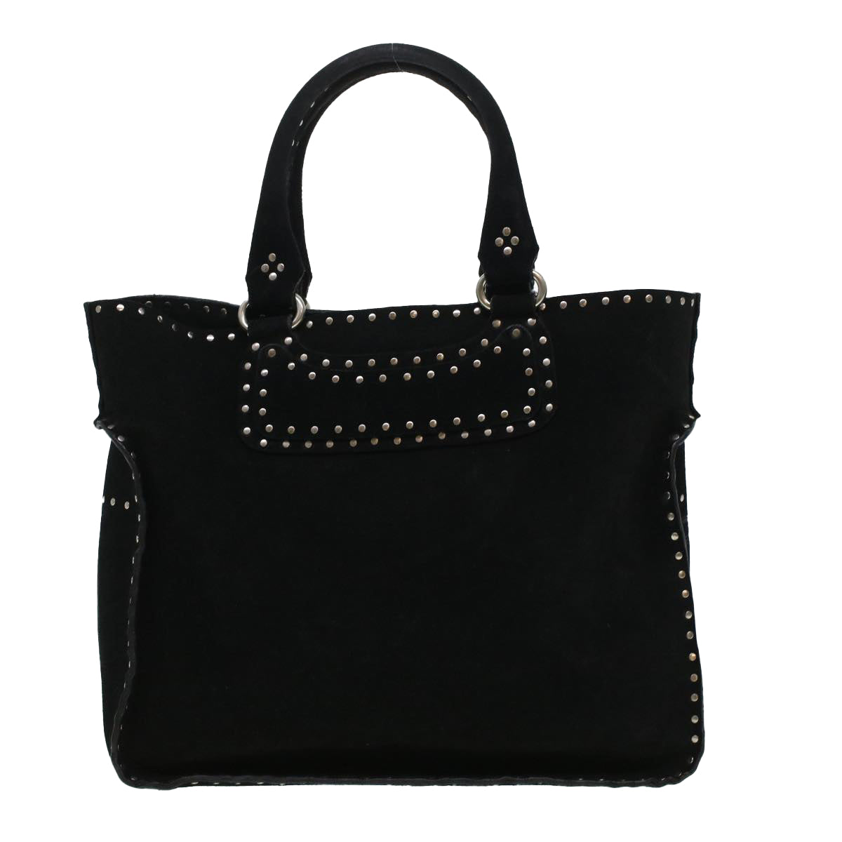 Luxury CELINE Hand Bag Suede Black 6034