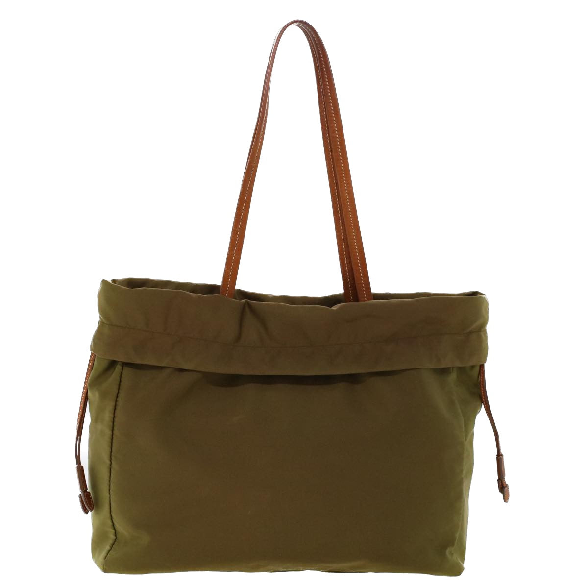 PRADA Tote Bag Nylon Khaki Auth