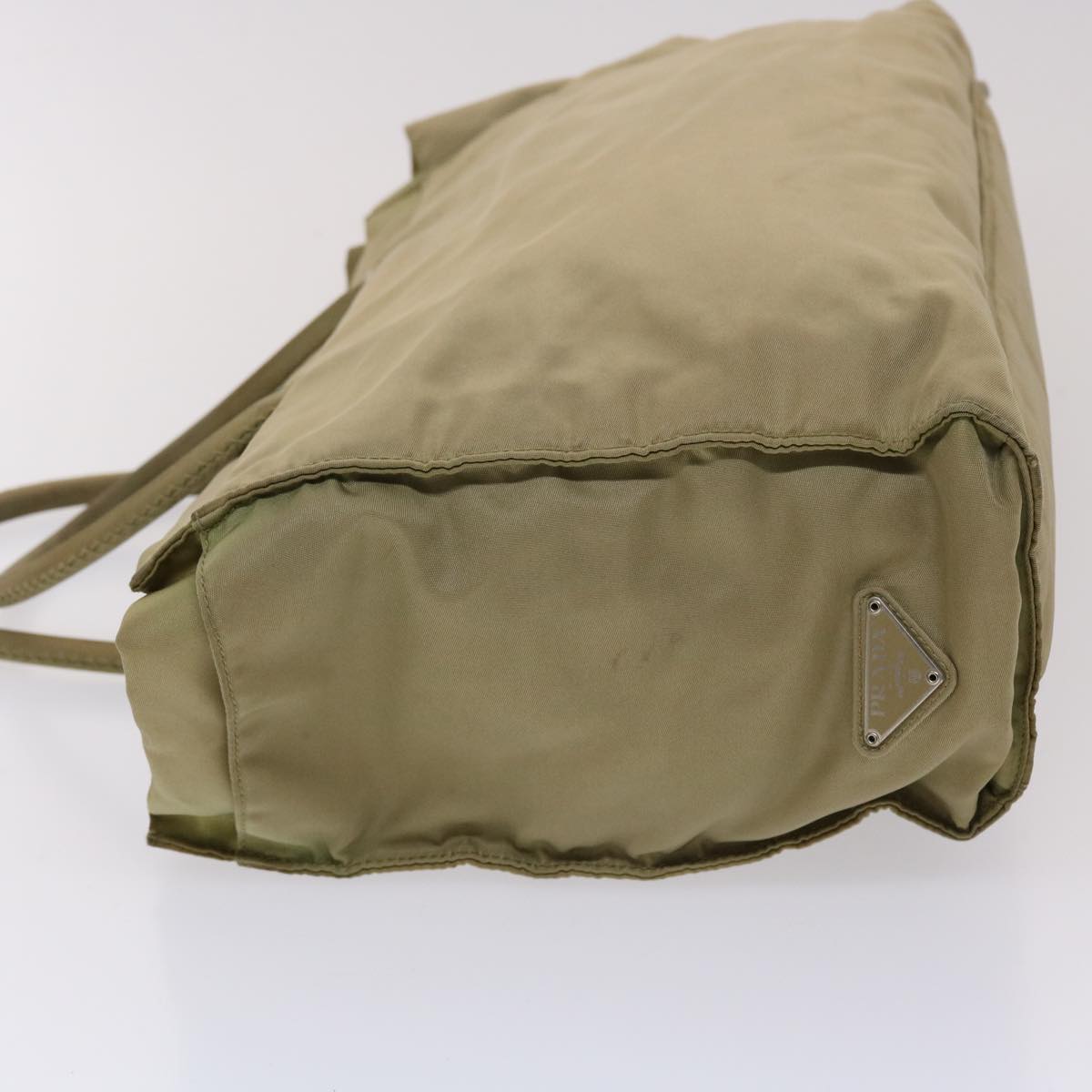 Prada Hand Bag Nylon Khaki