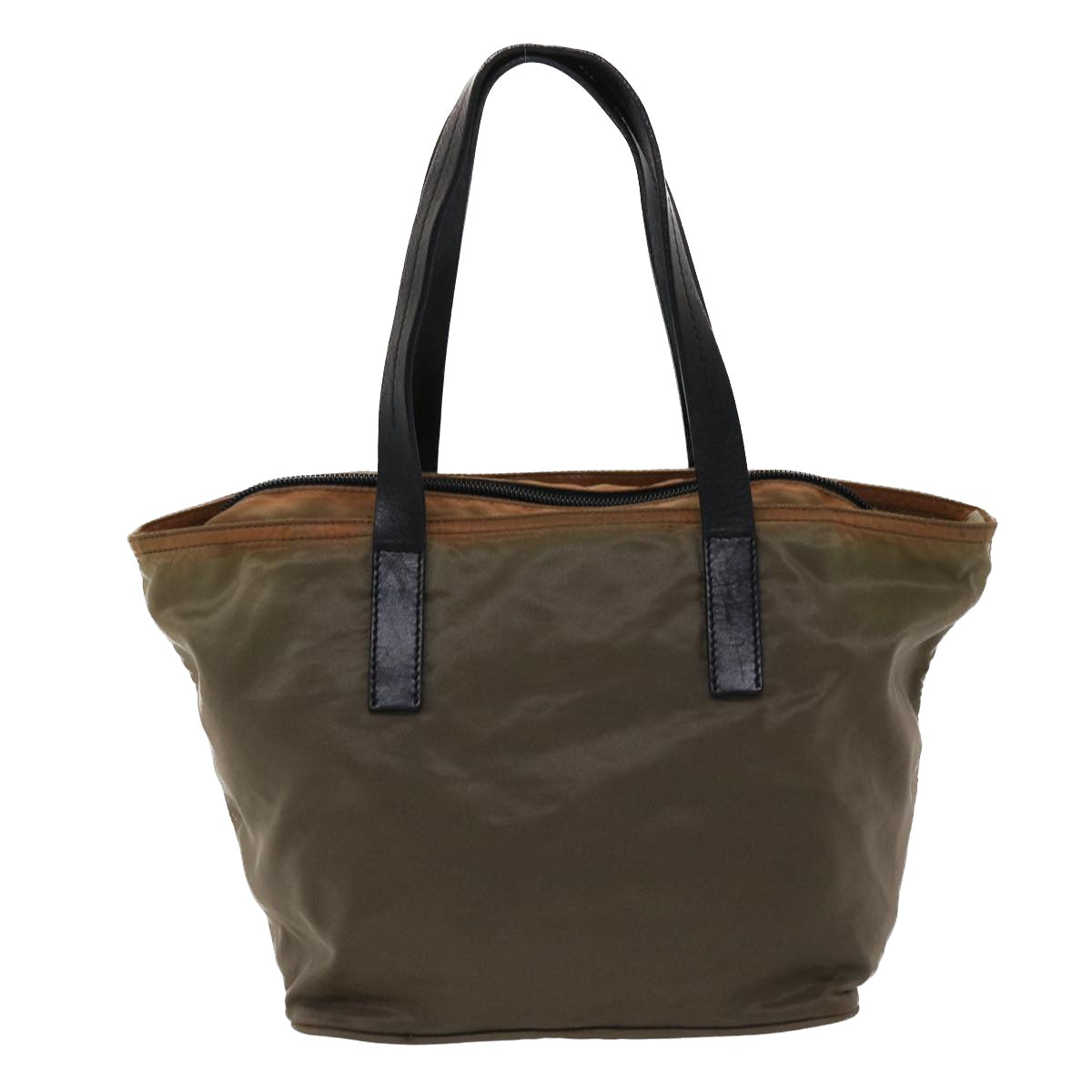 Prada Hand Bag Nylon Brown