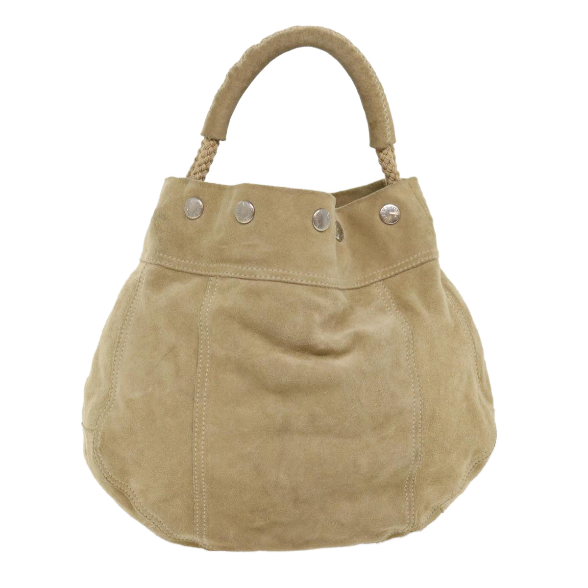 Prada Shoulder Bag Suede Beige