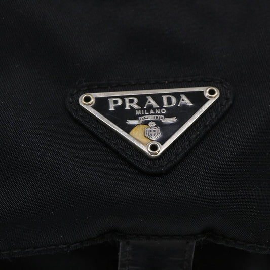 PRADA Shoulder Bag Nylon Black Auth