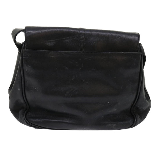 GUCCI Shoulder Bag Leather Black bs6638
