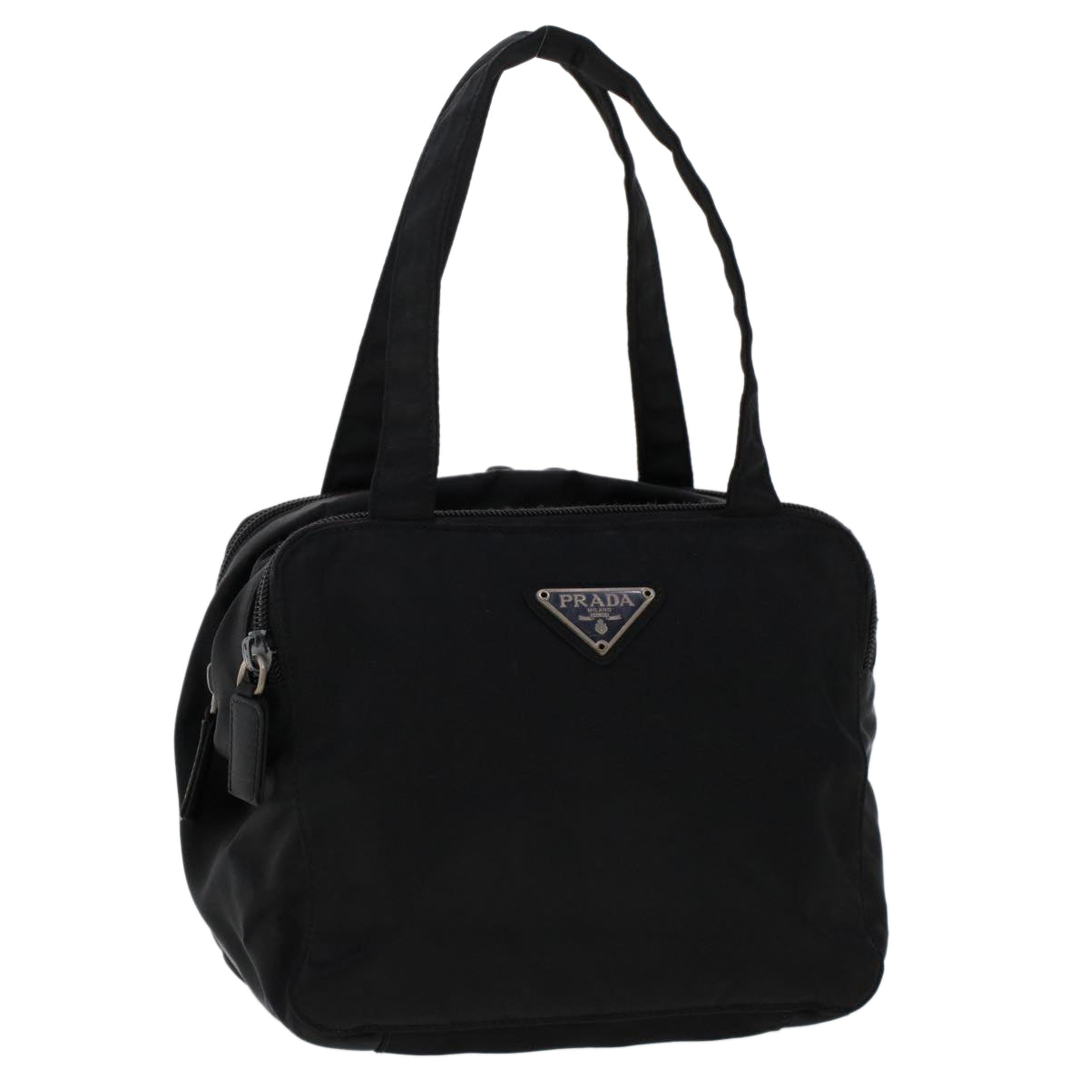 Prada Hand Bag Nylon Black