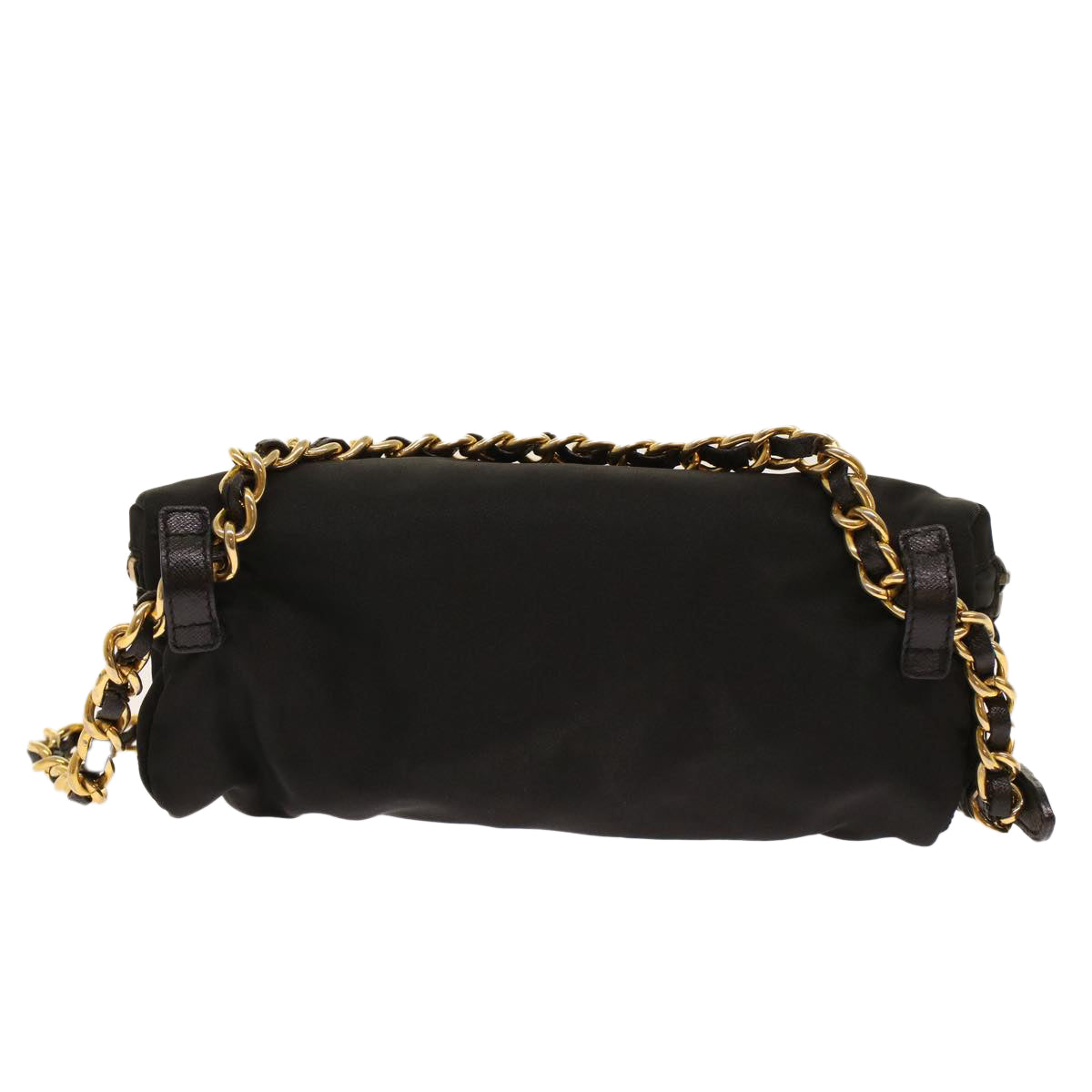 Prada Chain Shoulder Bag Nylon Black