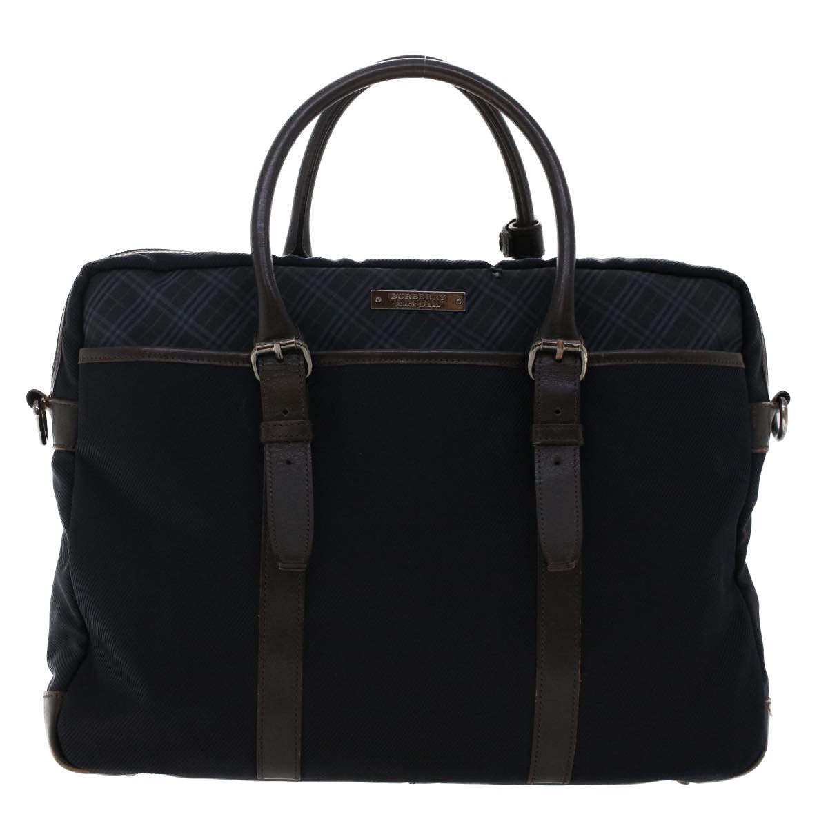Burberry Blue Label Hand Bag Nylon 2Set Black Red Auth bs7096