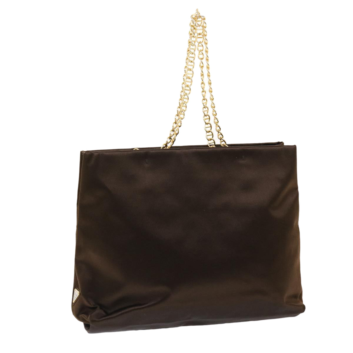 Prada Chain Shoulder Bag Velor Brown