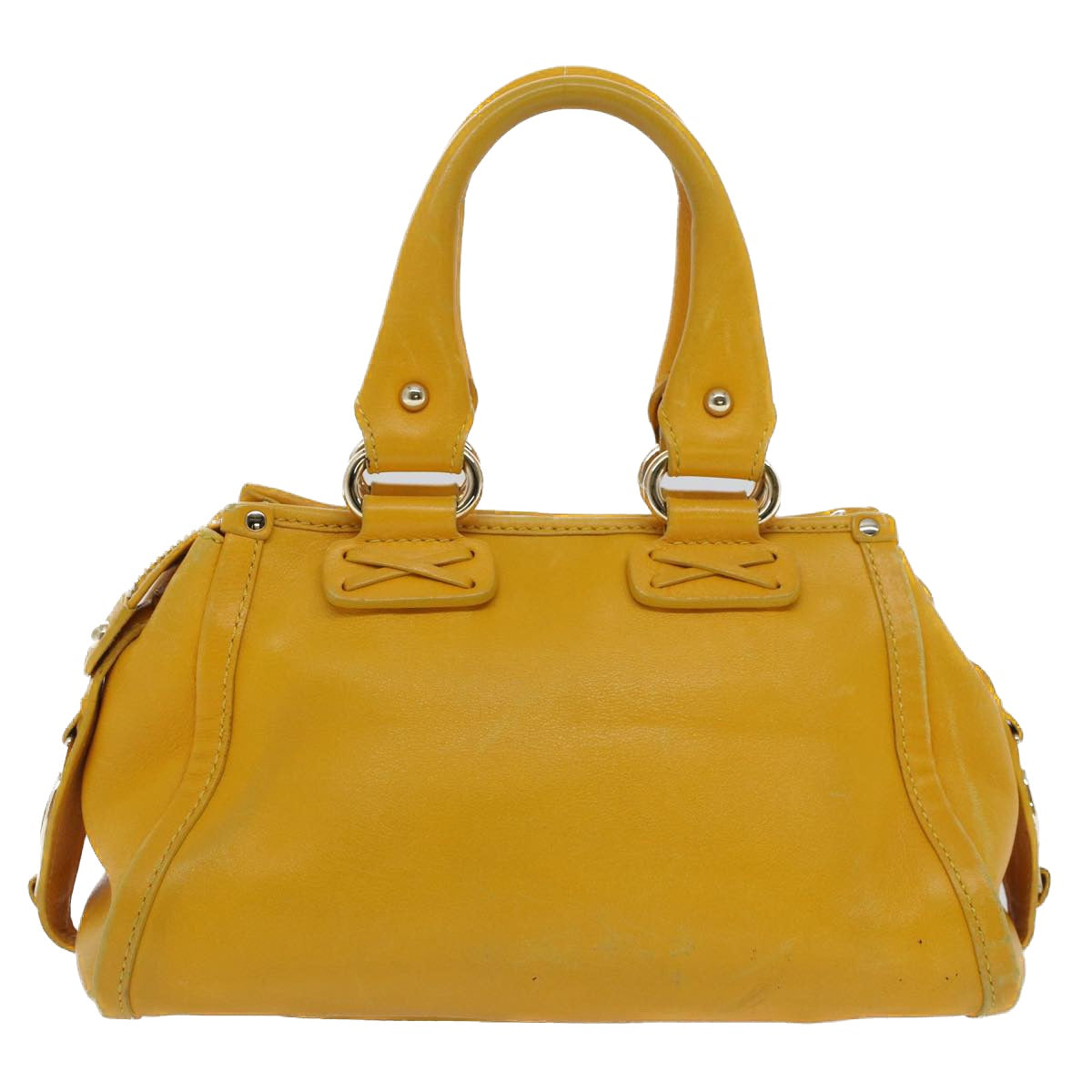 Luxury CELINE Hand Bag Leather Yellow 7391