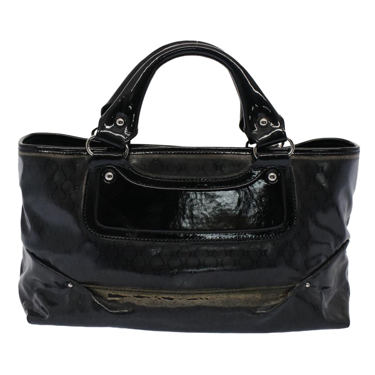 Luxury CELINE Hand Bag Coated Canvas Black 7601
