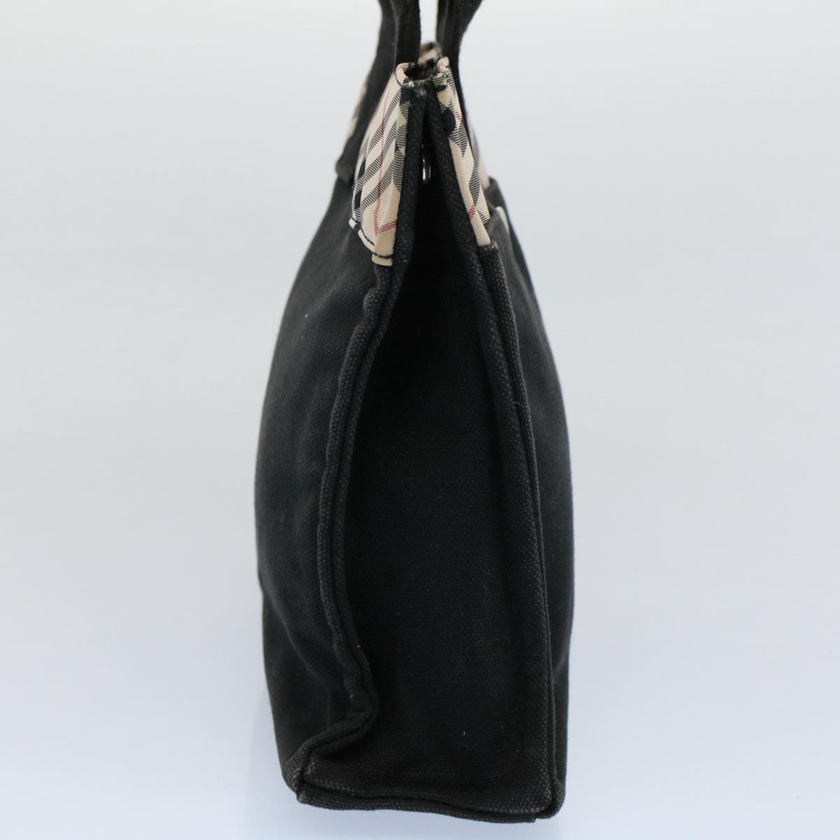 Burberry Blue Label Tote Bag Canvas Black Auth bs8542