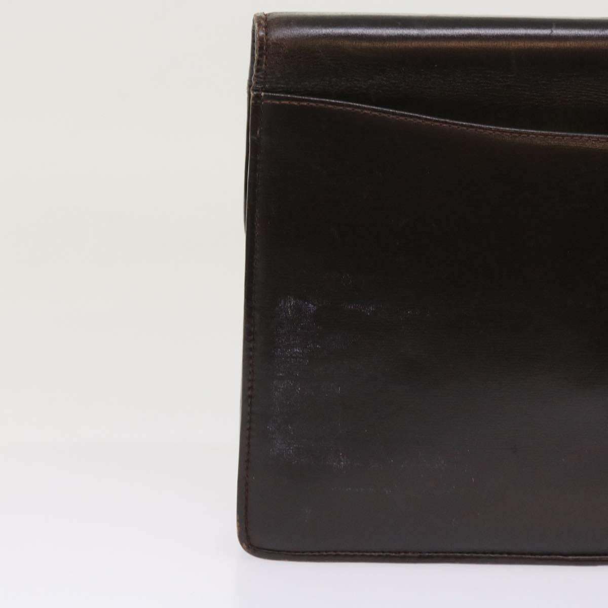 Luxury CELINE Clutch Bag Leather Brown 8620