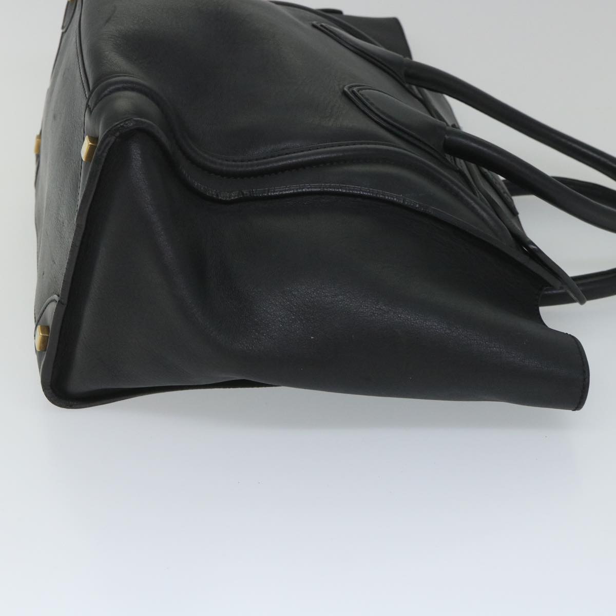 Luxury CELINE Luggage Tote Bag Leather Black 9159