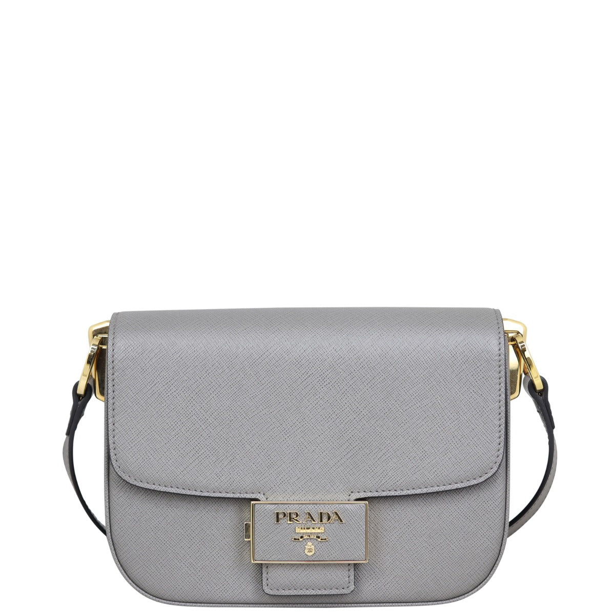 Prada Saffiano Embleme Shoulder Bag