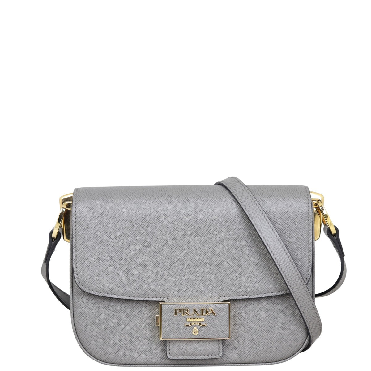 Prada Saffiano Embleme Shoulder Bag