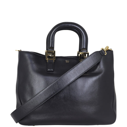 Fendi FF Leather Tote
