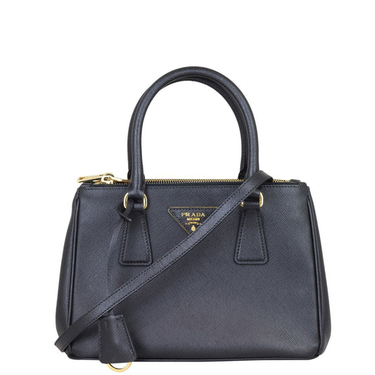 Prada Saffiano Lux Galleria Double Zip Tote Mini