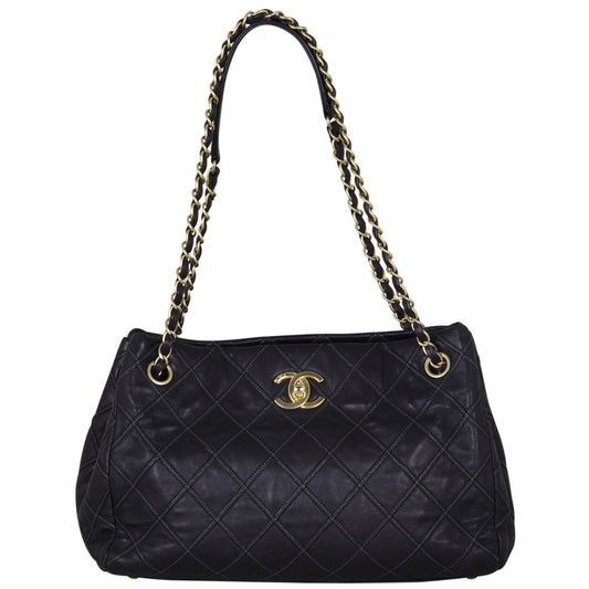 Chanel CC Quilted Tote | Black