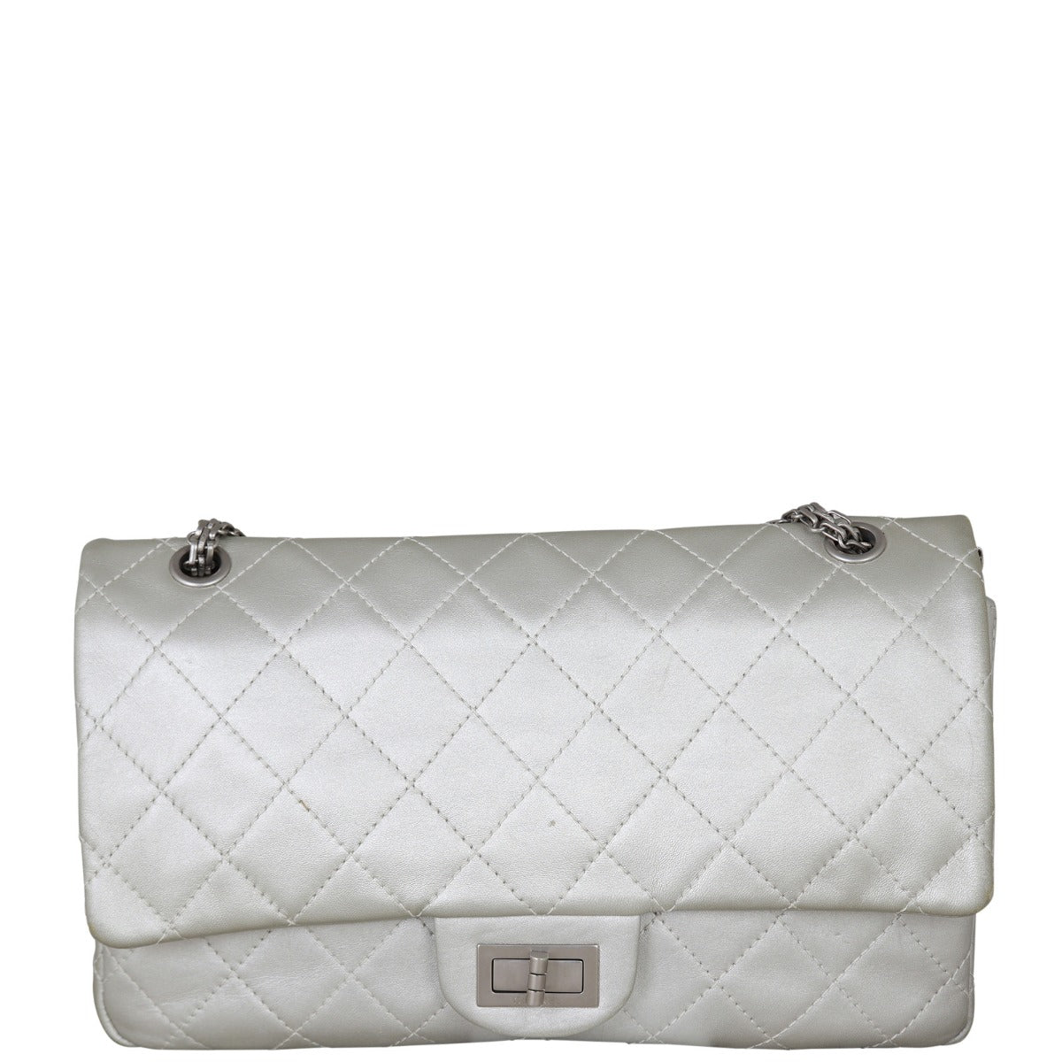 Chanel 2.55 Reissue 227 Double Flap Bag | Silver