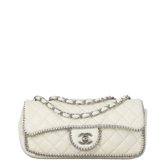 Chanel Chain Trim East West Flap Bag