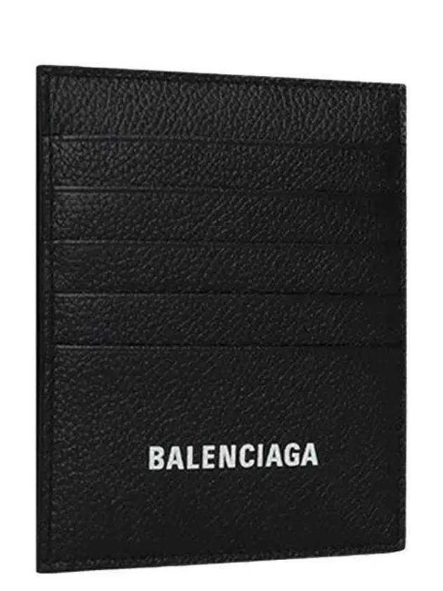 Luxury Balenciaga Trending 2025 Logo Vertical Card Wallet Black