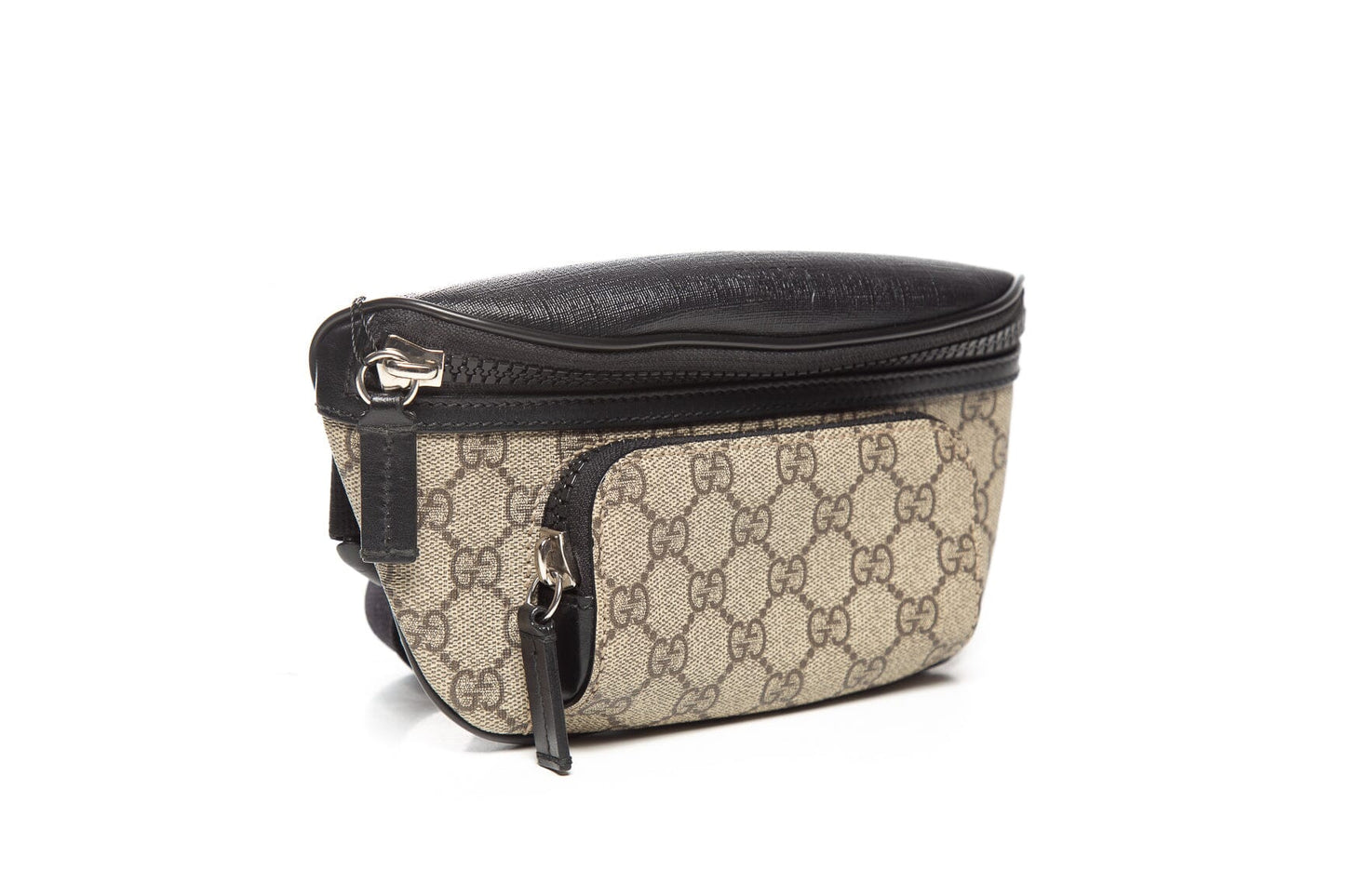 Gucci Black and GG Monogram Belt Bag