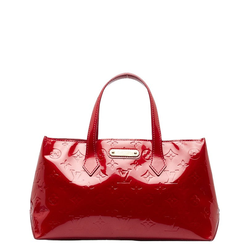 Louis Vuitton Monogram Verniss Wilshere PM Handbag M93642 Pompadour Red Patent Leather Louis Vuitton