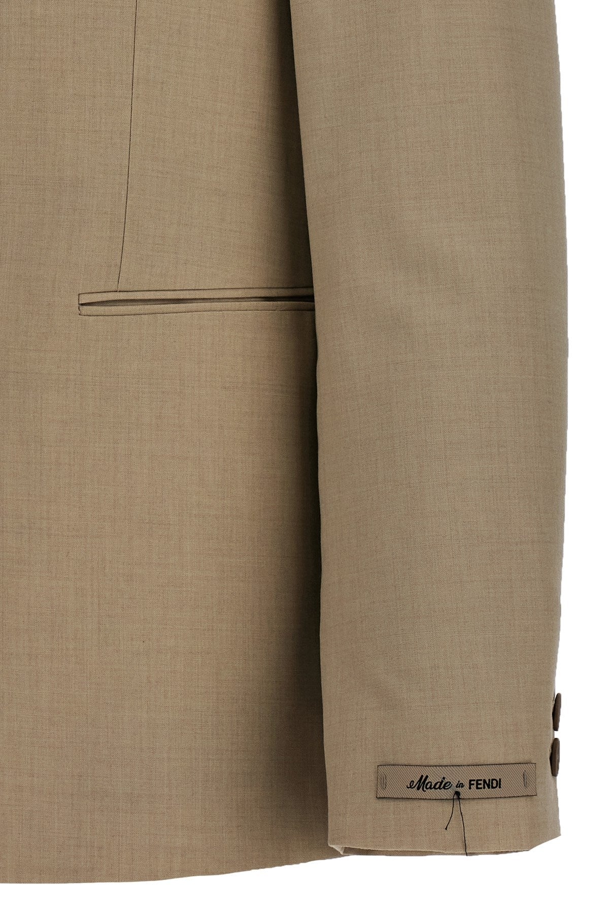 Fendi Men Single-Breasted Wool Blazer