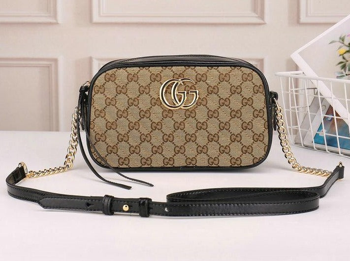 Gucci Monogram Quilted Chain Crossbody