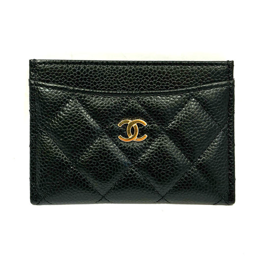 CHANEL Classic Card Case AP0213 Black Caviar S G Coco Matrasse etc