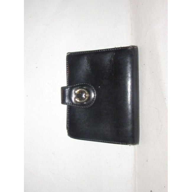 Gucci Navy Leather Exterior With Red Leather Lining And Gold Horseshoe Accent Walletdesigner