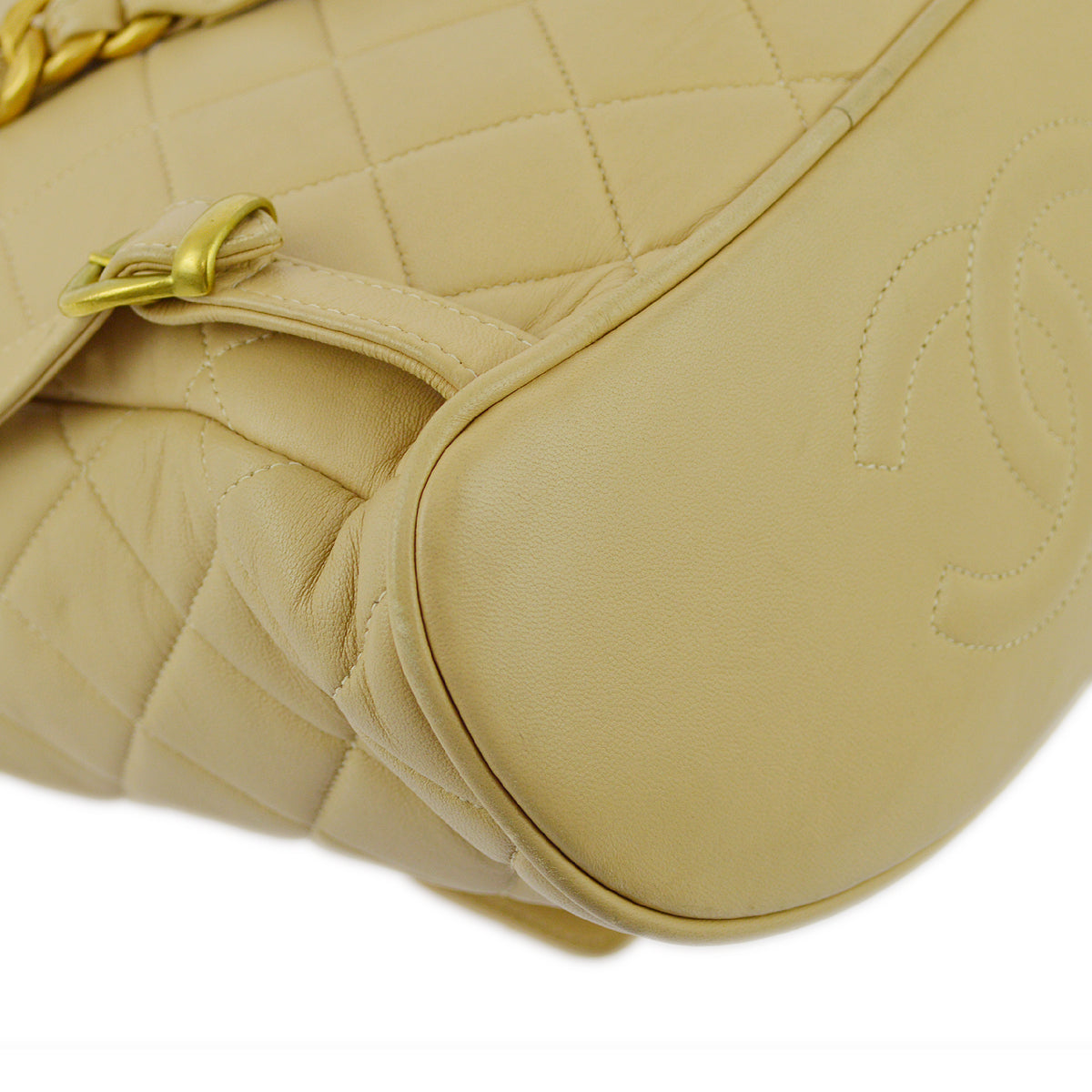 Chanel Beige Lambskin Duma Backpack Large
