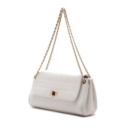 CHANEL Chocolate Bar 2.55 Lock Chain Shoulder White (Gen Gold ) Shoulder Bag Mini Shoulder Bag Bag Hybrid ? Ship? Himalan Online
