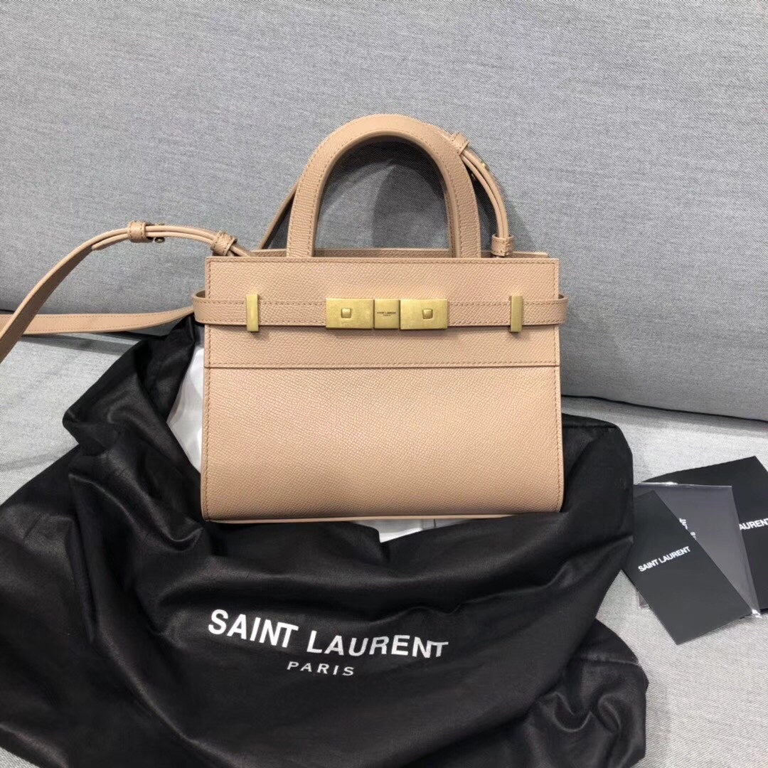 Yves Saint Laurent Manhattan Nano Shopping Bag In Box Beige