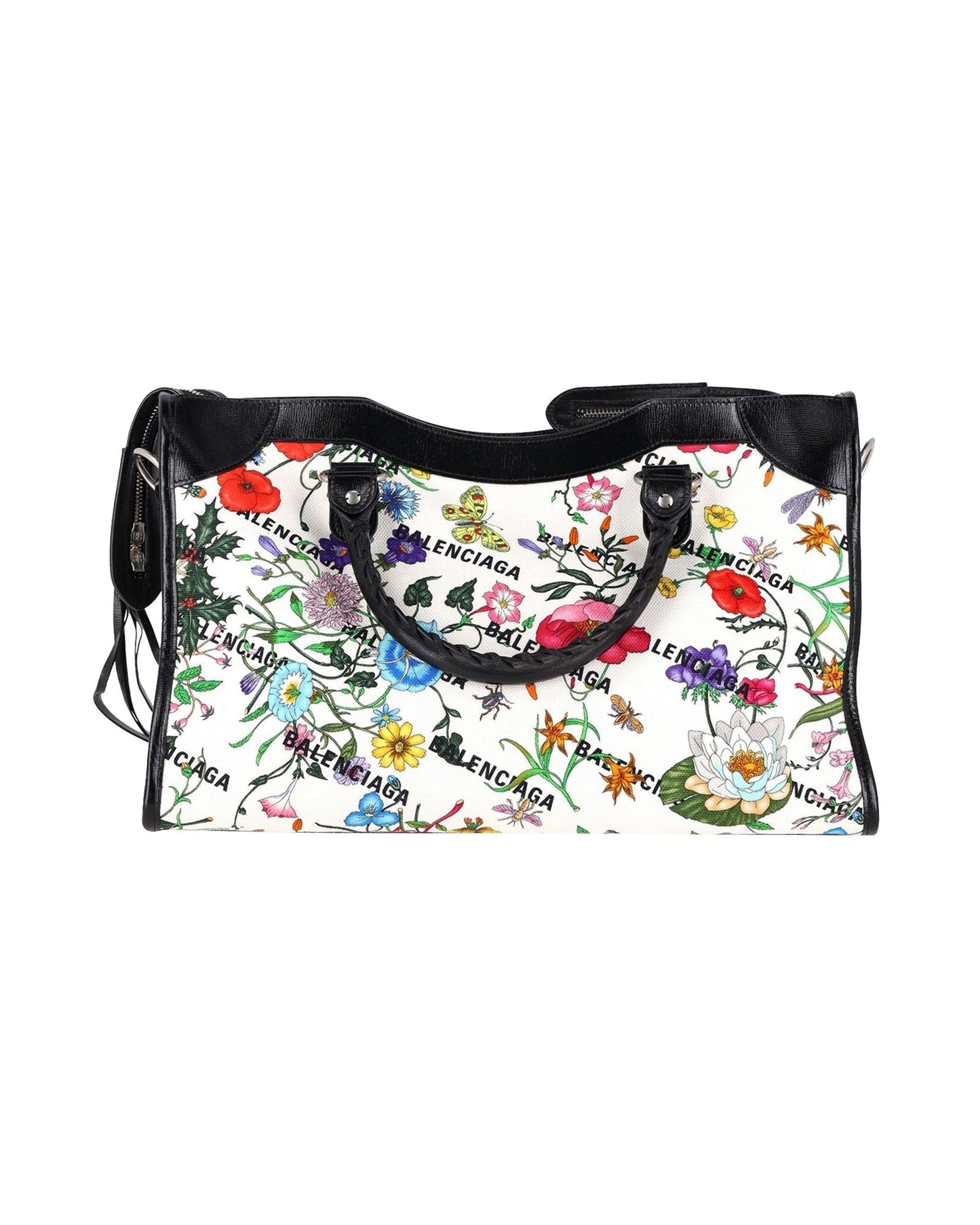 Gucci x Luxury Balenciaga Trending 2026 The Hacker Project Floral Neo Classic Bag Medium in White Floral Canvas