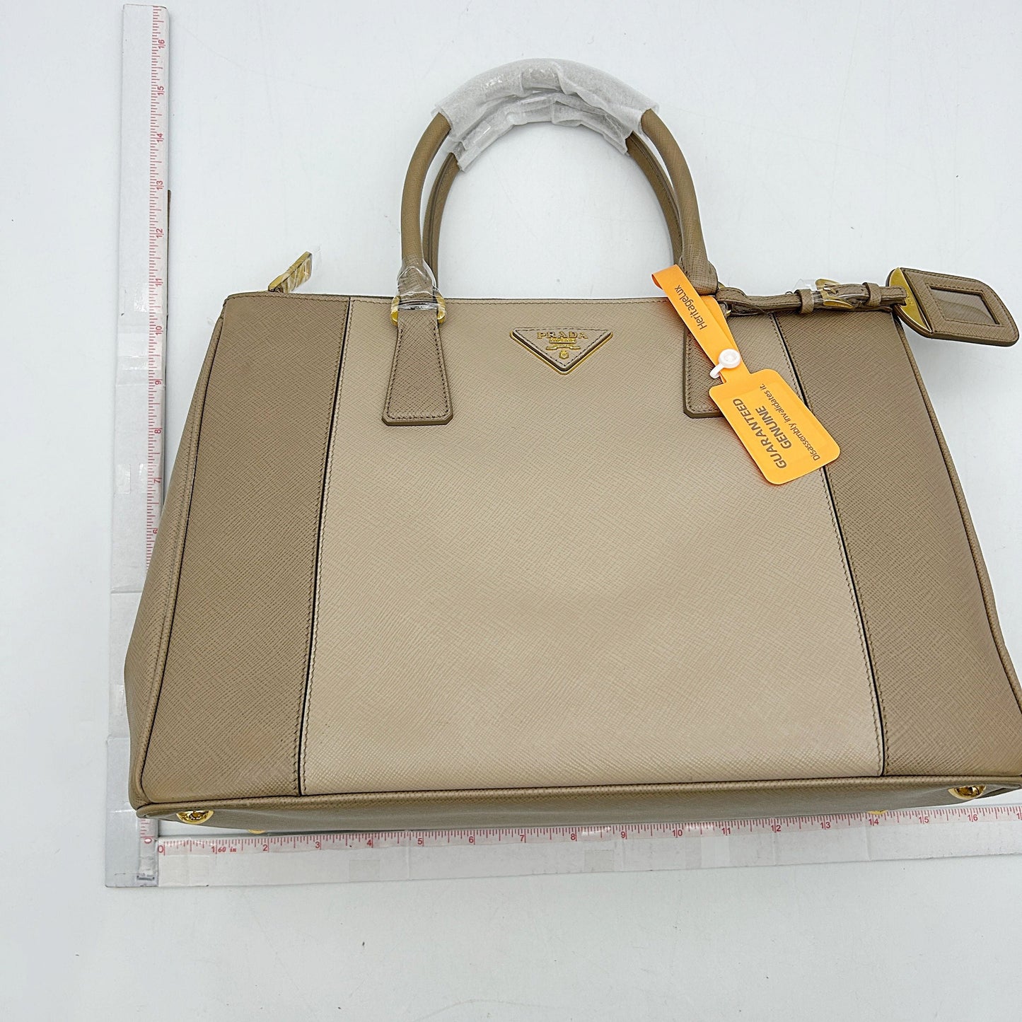 Prada Medium Saffiano Lux Galleria Double Zip Tote - Neutrals Handle Bags, Handbags 2505142305