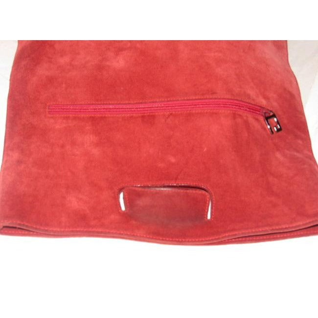 Gucci Soho Purses Red Suede Clutch Tote