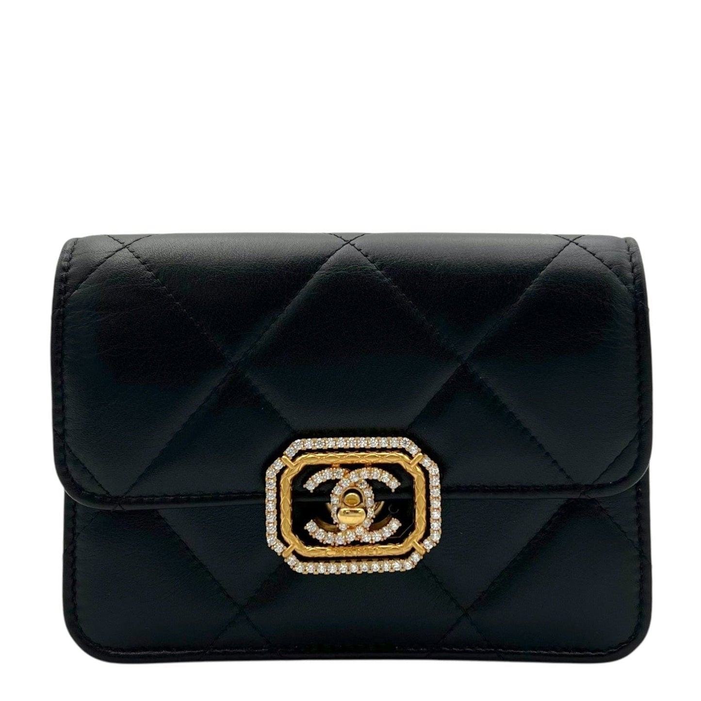 Chanel CC Clutch Black in Lambskin, Gold hardware S2411-002521CH