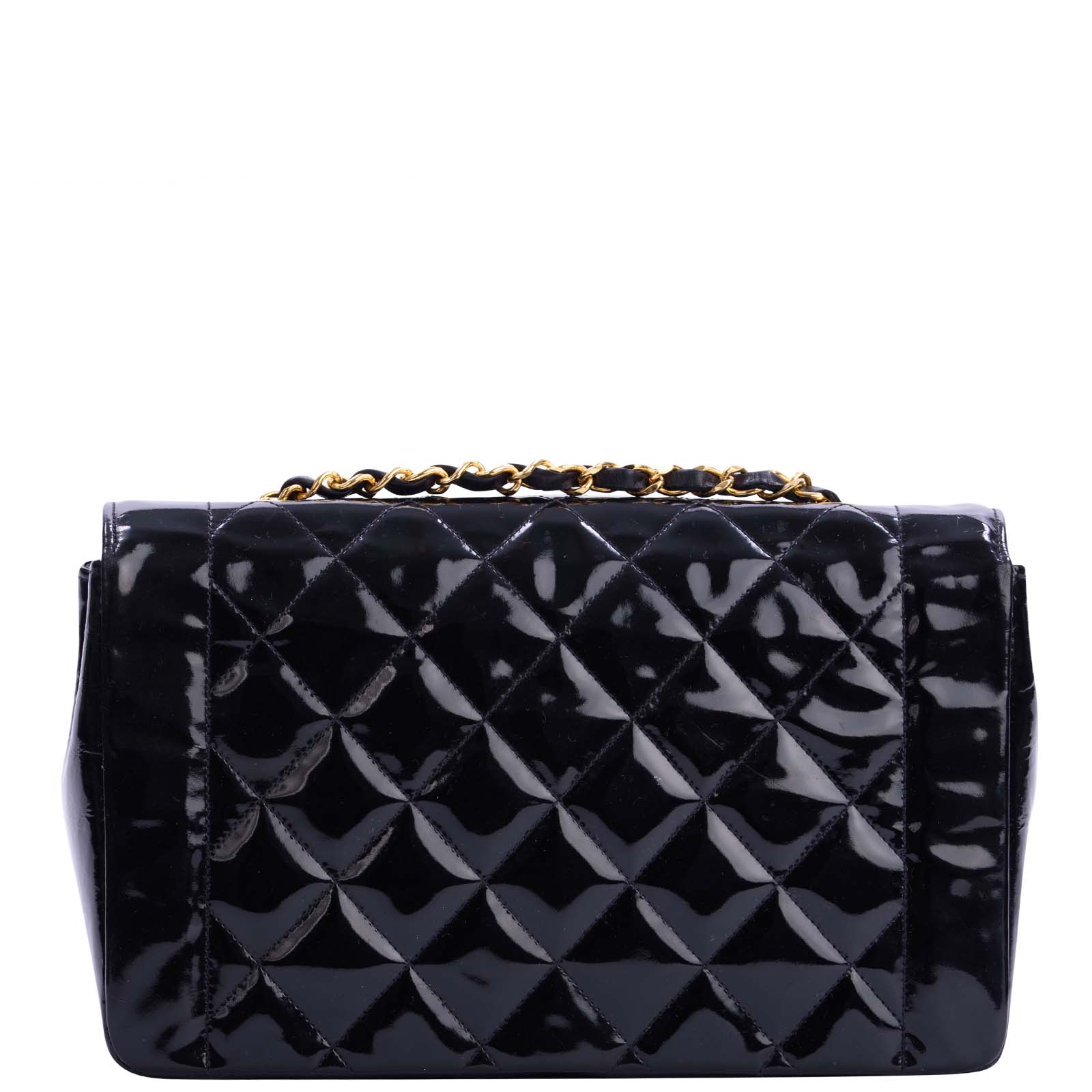 Chanel Quilted Diana Patent Flap Bag | Black GHW