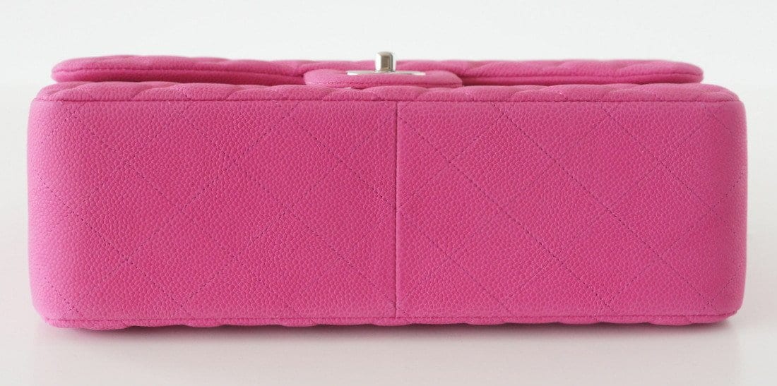 Chanel Bag Jumbo Double Flap Quilted Hot Pink Fuchsia Sueded Caviar new