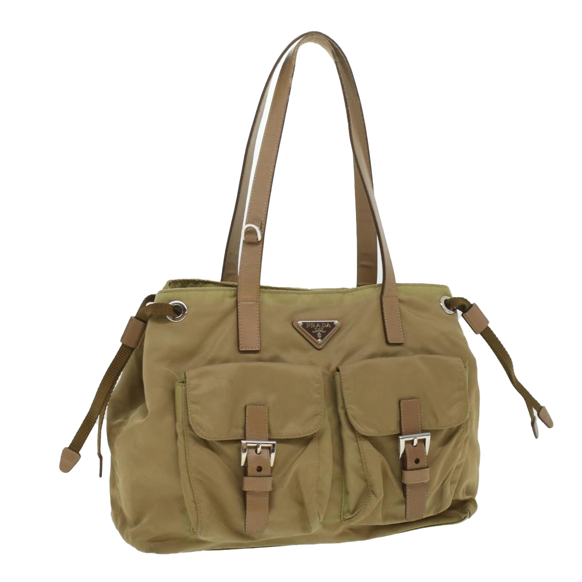 Prada Shoulder Bag Nylon Khaki
