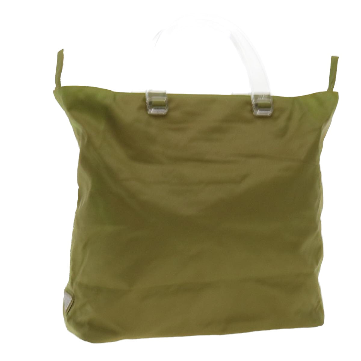 Prada Hand Bag Nylon Khaki