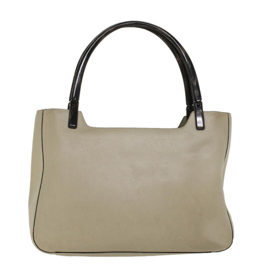 Prada Shoulder Bag Leather Gray