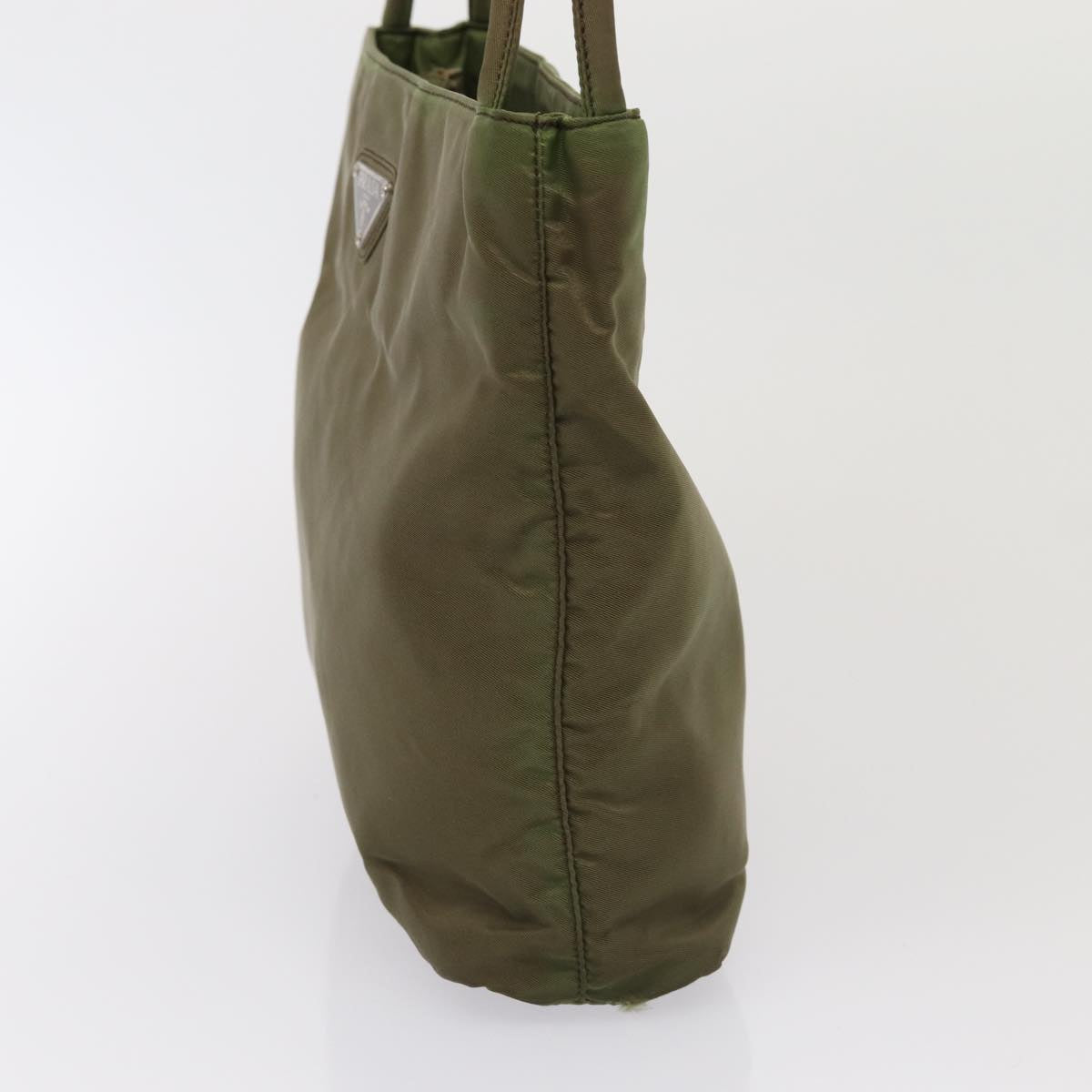 PRADA Hand Bag Nylon Khaki Auth