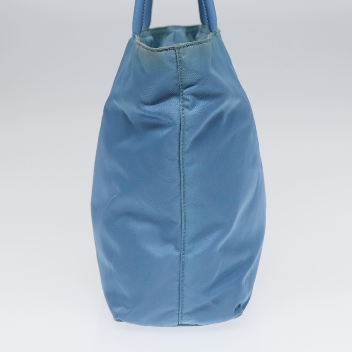 PRADA Hand Bag Nylon Blue Silver Auth