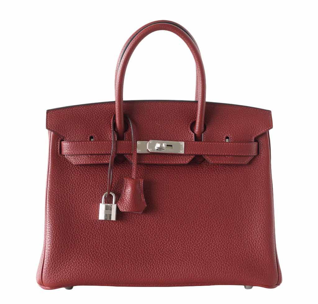 HermesBirkin 30 Rouge H Togo Bag